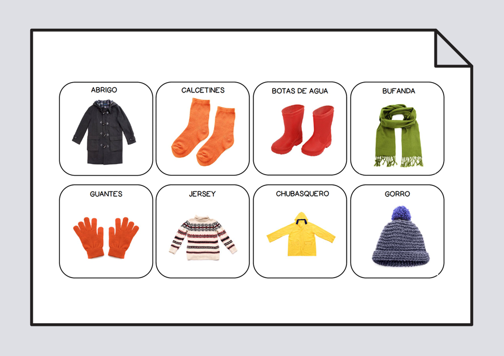 Cartel: Ordenar la ropa de invierno y verano (teacher made)